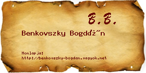 Benkovszky Bogdán névjegykártya
